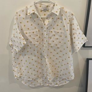 Madewell courier top with embroidered suns